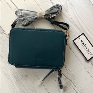 Melie Bianco Finn Peacock Box Camera Style Bag NWT